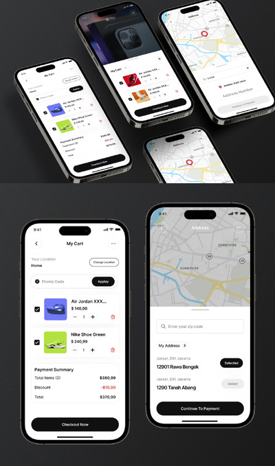 电商购物车和支付APP UI KIT (FIG)