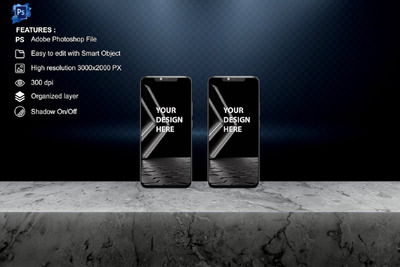 iPhone创意场景手机展示样机 (JPG,PSD)