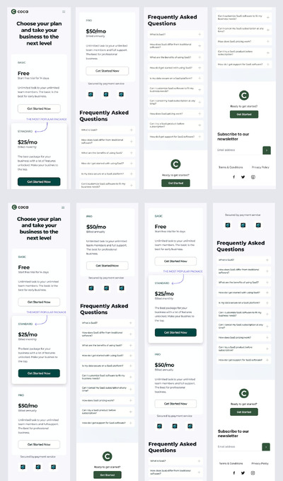 Saas&初创企业定价响应式网页模版 (FIG)