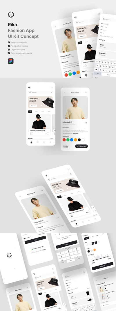 时尚电商应用App UI Kit (FIG)