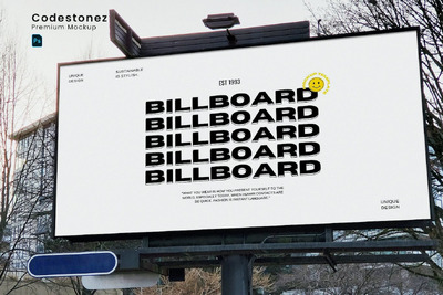 街头广告牌实物模型样机 (PSD)