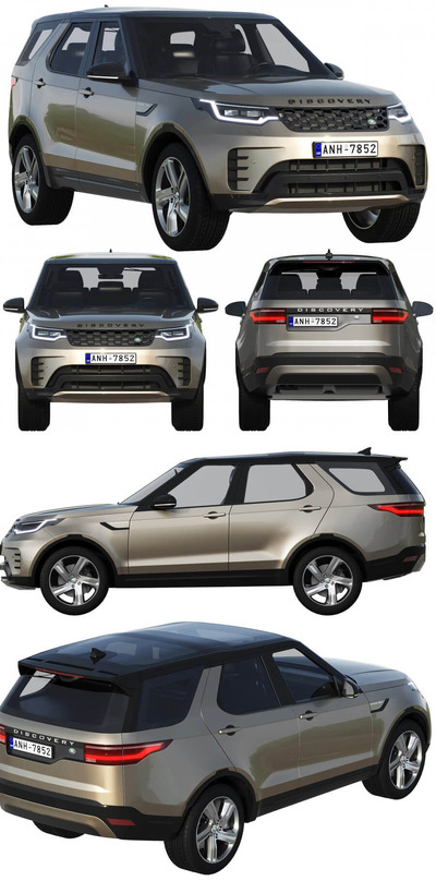 2021款路虎Land Rover Discovery R-dynamic越野车3D模型（OBJ,MAX）