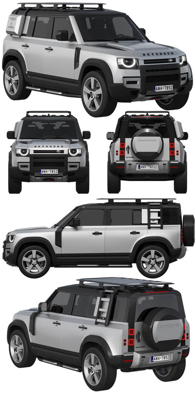 路虎卫士Land Rover Defender越野车3D模型（FBX,MAX）