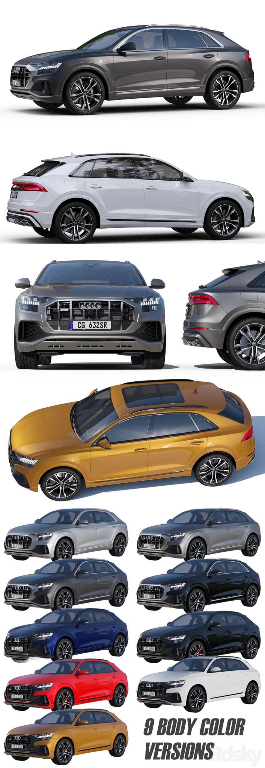 2023奥迪AUDI SQ8汽车3D模型（FBX,MAX）