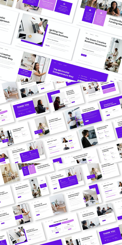 极简主义创意商业动力PPT模版 (PPT,PPTX)