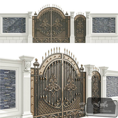 栅栏门low poly 3D模型（OBJ,MAX）