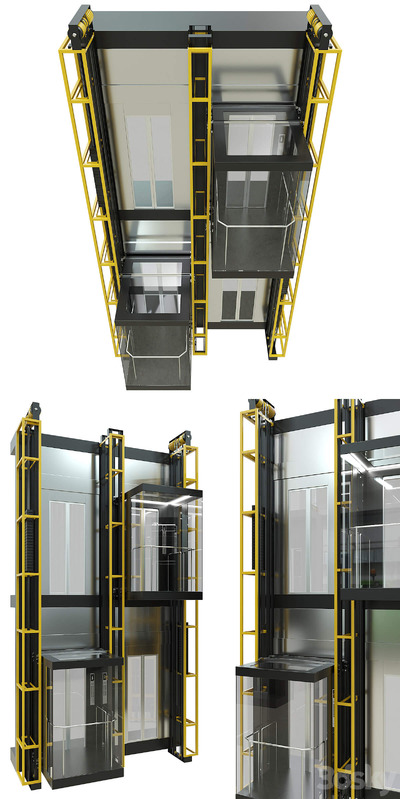 全景电梯3D模型（OBJ,FBX,MAX）
