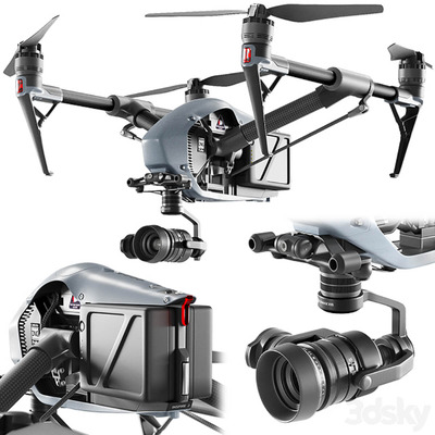 DJI inspire 2无人机3D模型（OBJ,FBX,MAX）