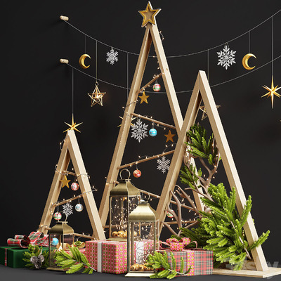 圣诞装饰组合3D模型（FBX,MAX）