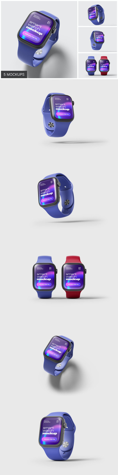 Apple Watch 智能手表样机 (PSD)
