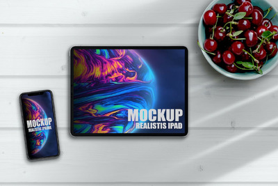 iPad&iPhone 平板手机样机 (PSD,JPG,PDF)