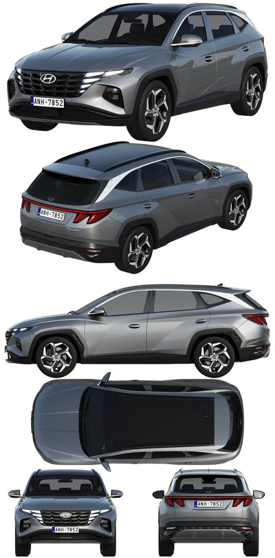 2021款现代途胜Hyundai Tucson汽车3D模型（FBX,MAX）