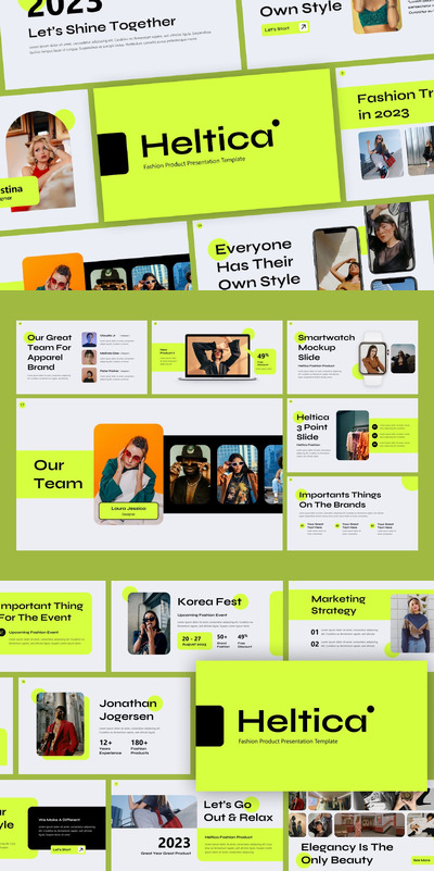 绿色时尚产品PPT模版 (PPTX)