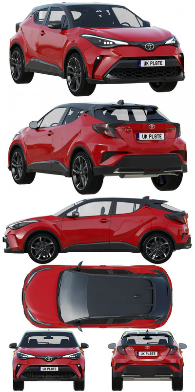 2021款丰田Toyota C-HR汽车3D模型（OBJ）