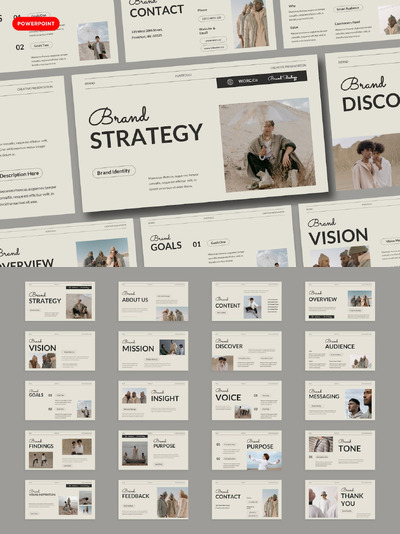 创意 品牌战略演讲PPT模版 (PPTX,PPT)