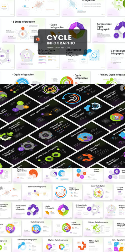 周期信息图模板PPT模版 (PPTX)