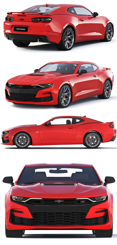 2019款雪佛兰Chevrolet Camaro RS汽车3D模型（OBJ,FBX,MAX）