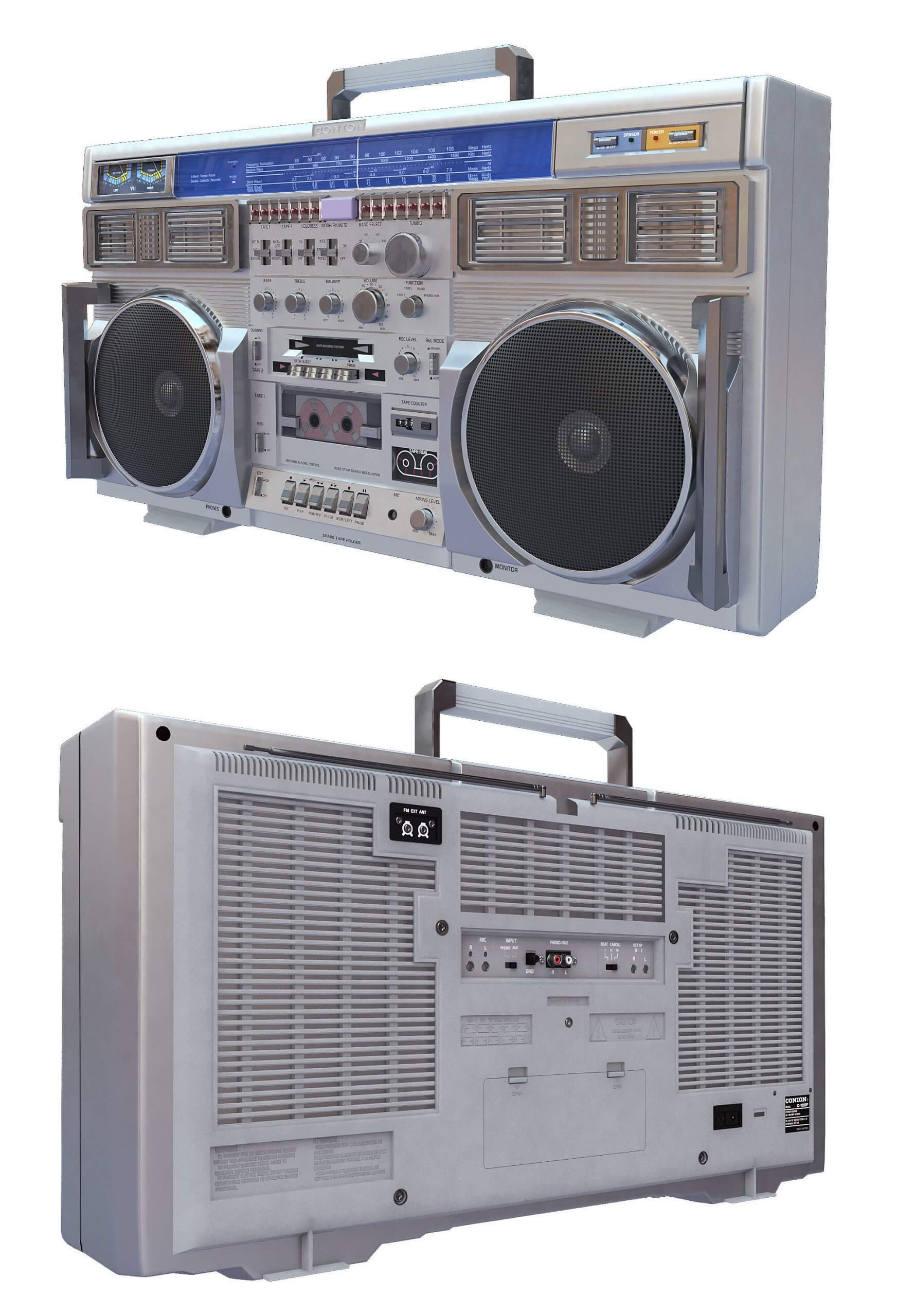 Conion C-100F经典录音机3D模型（OBJ,MAX）