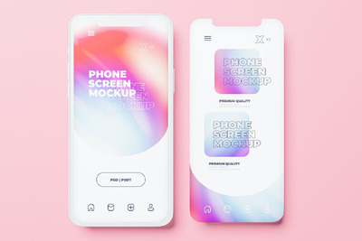 手机屏幕实物模型样机 (PSD)