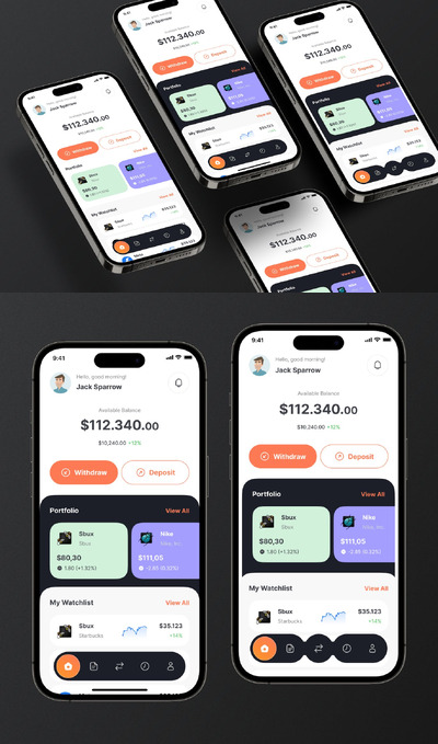 区块链投资管理App UI Kit (FIG)