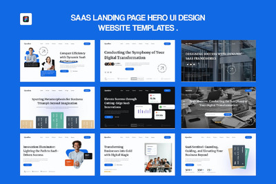 Saas服务网页头图设计网页UI模版 (FIG)