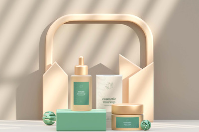 化妆品样机美学 (PSD)