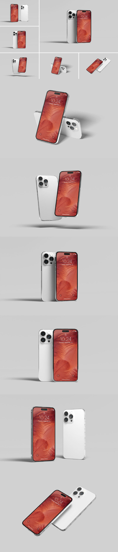 iPhone 14 Pro Max 手机样机 (PSD,PDF)