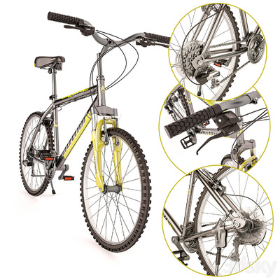 Author Trophy山地自行车3D模型（OBJ,MAX）