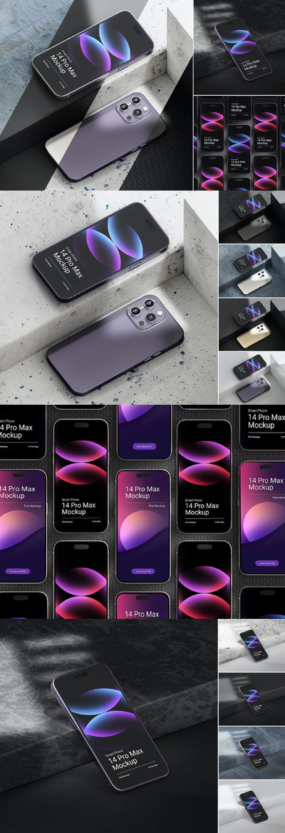 iPhone 14 Pro Max Psd 样机 (PSD,JPG)