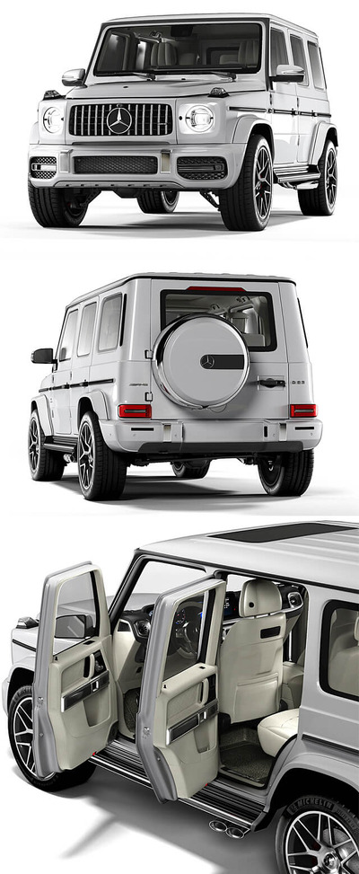 奔驰Mercedes Benz G63 AMG越野车汽车3D模型（OBJ,MAX）