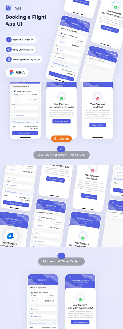预订航班应用App UI (FIG)