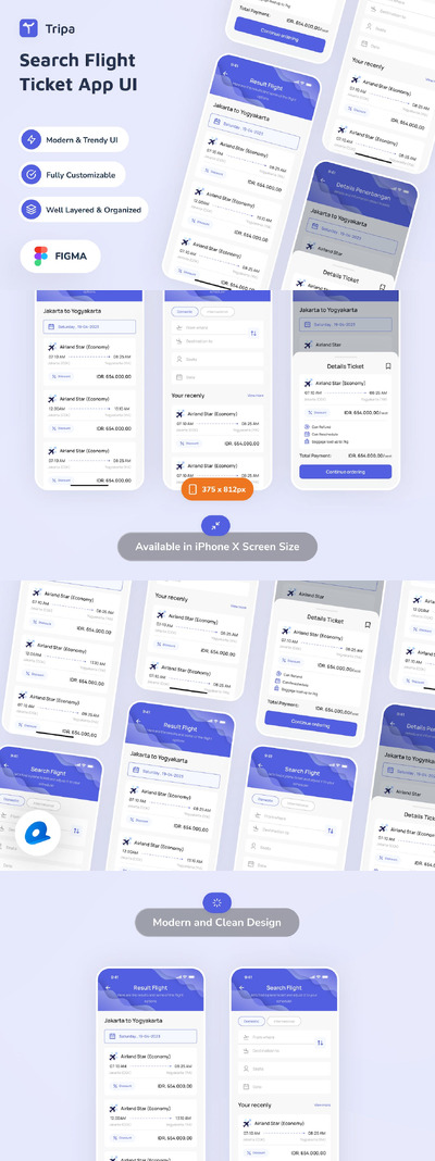 搜索机票应用App UI (FIG)
