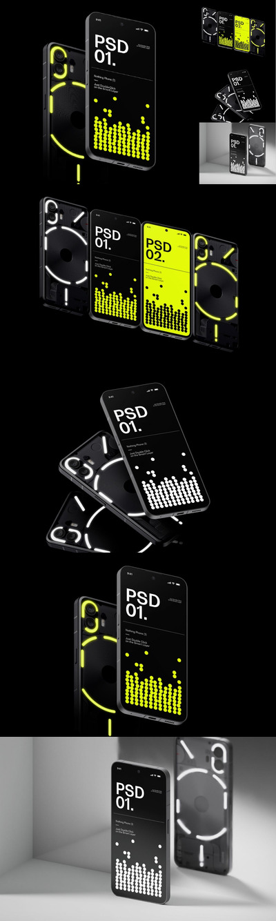 广告设计展示手机样机集 (PSD)