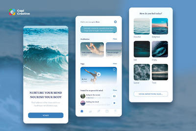 医疗保健和正念应用 App UI Kit (FIG)