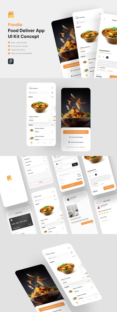 送餐应用  App UI Kit (FIG)