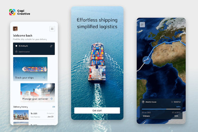 物流应用（极简风格）App UI Kit (FIG)