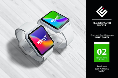 智能手表样机 (JPG,PDF,PSD)