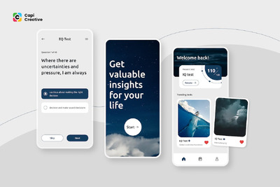 EQ、IQ情商、智商测试应用APP UI KIT (FIG)