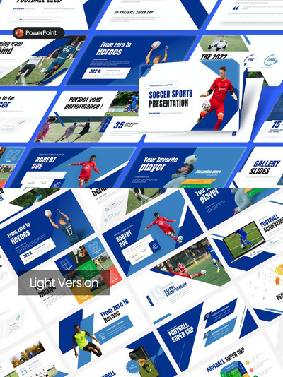 足球体育比赛活动 PPT模版 (PPTX)