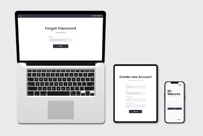 手机电脑设备响应式网站样机 (PSD)