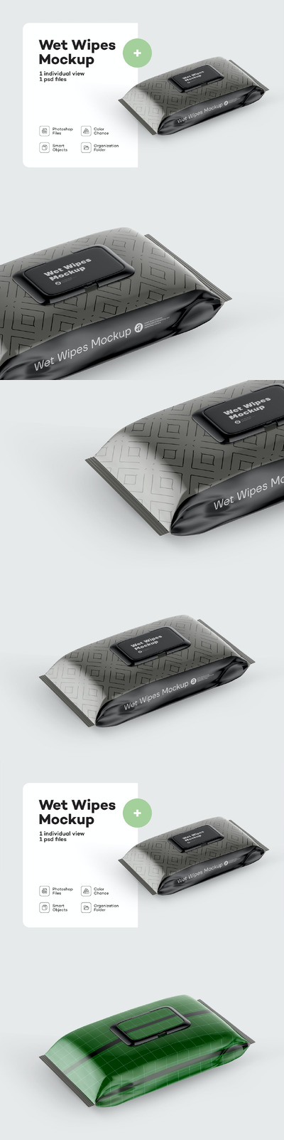 带塑料样机的湿巾包（PSD）
