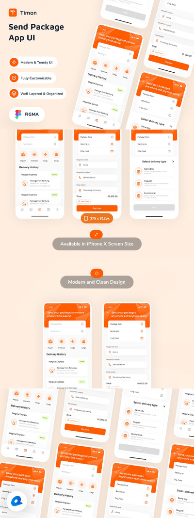 发送包裹应用APP UI KIT (FIG)