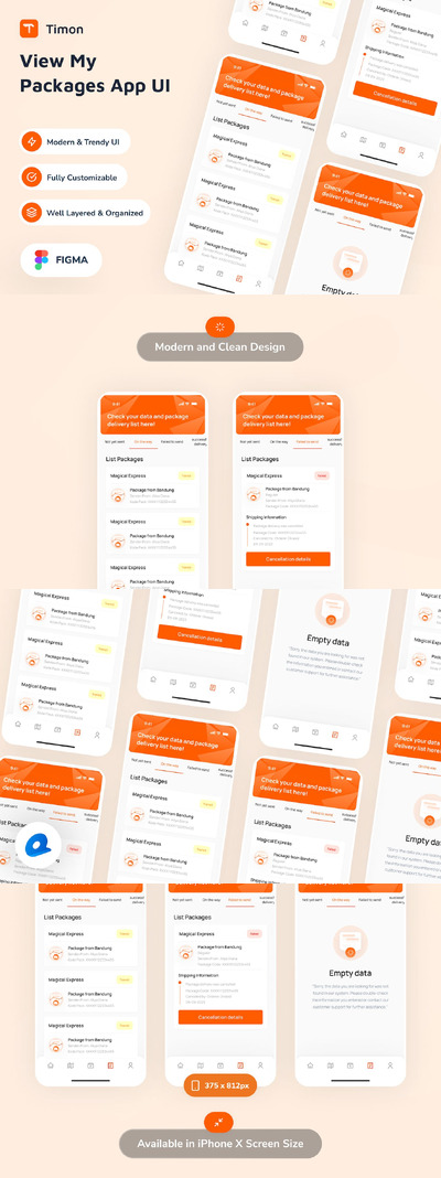 查看我的包裹应用APP UI KIT (FIG)