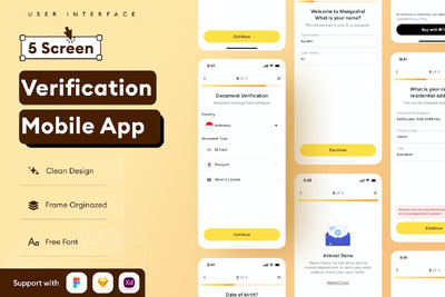验证移动应用APP UI KIT (FIG,XD,SKETCH)