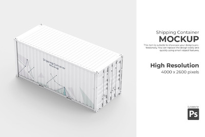 海运货柜集装箱样机 (PSD)