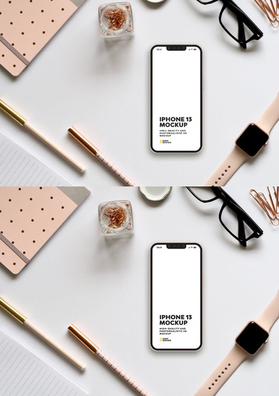 iPhone 13 手机样机 (PSD)