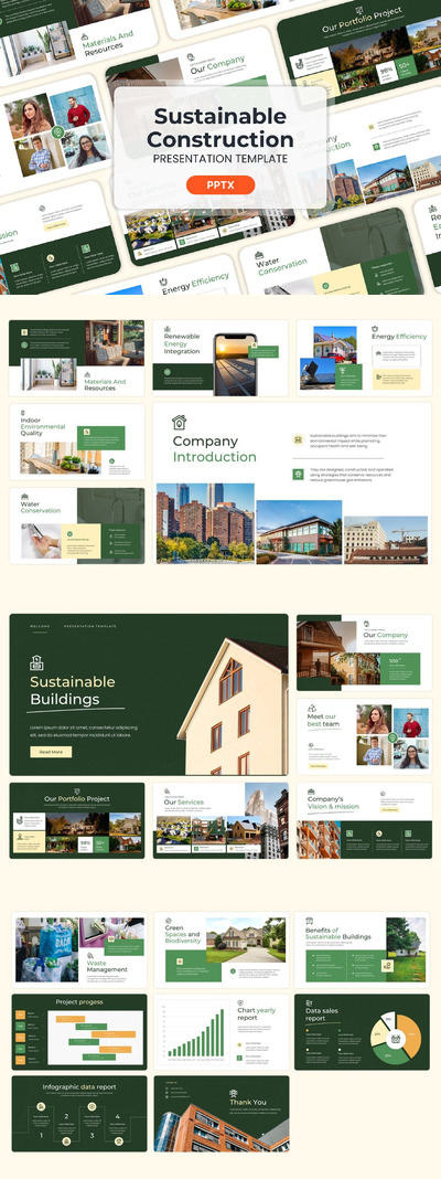 可持续建筑 -PPT模版