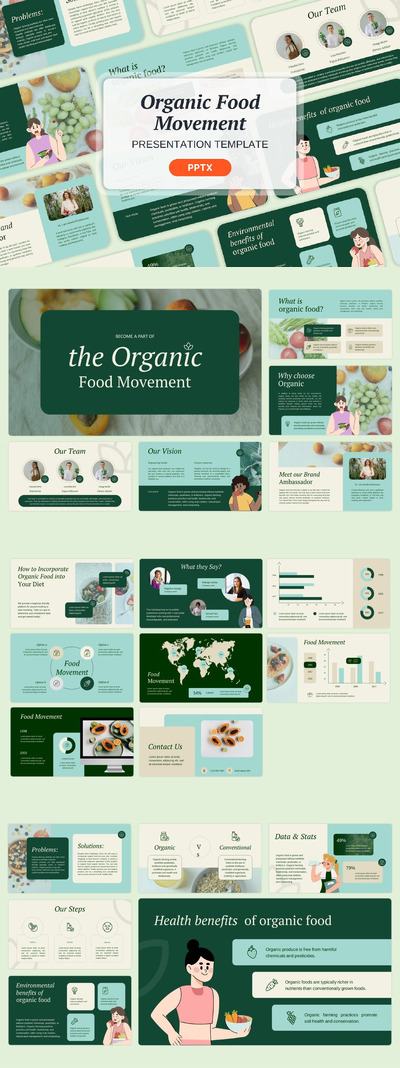有机食品运动 - PPT模版