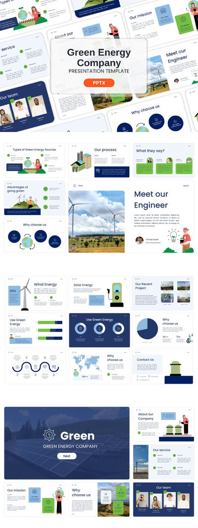 绿色能源公司 - PPT模版