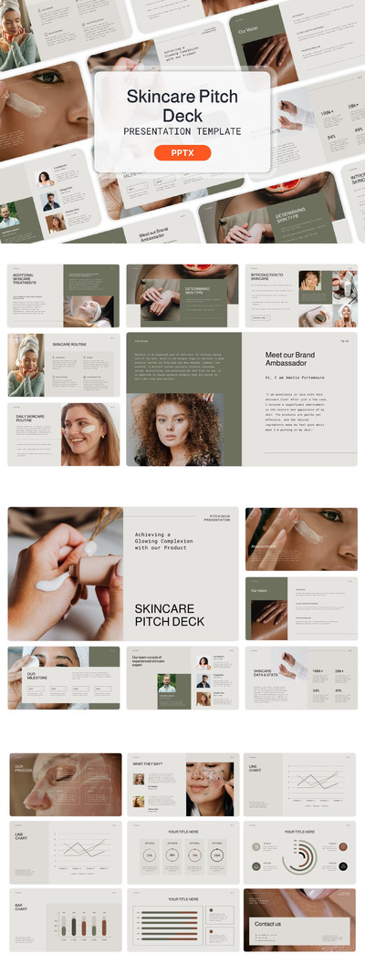 护肤宣传材料 - PPT模版
